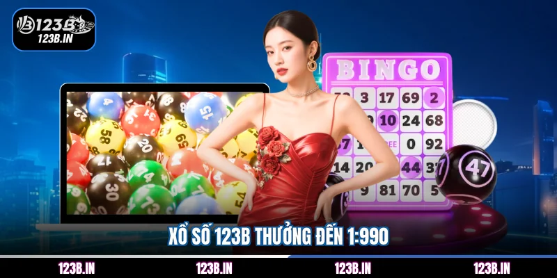 Xổ số 123B thưởng đến 1:990